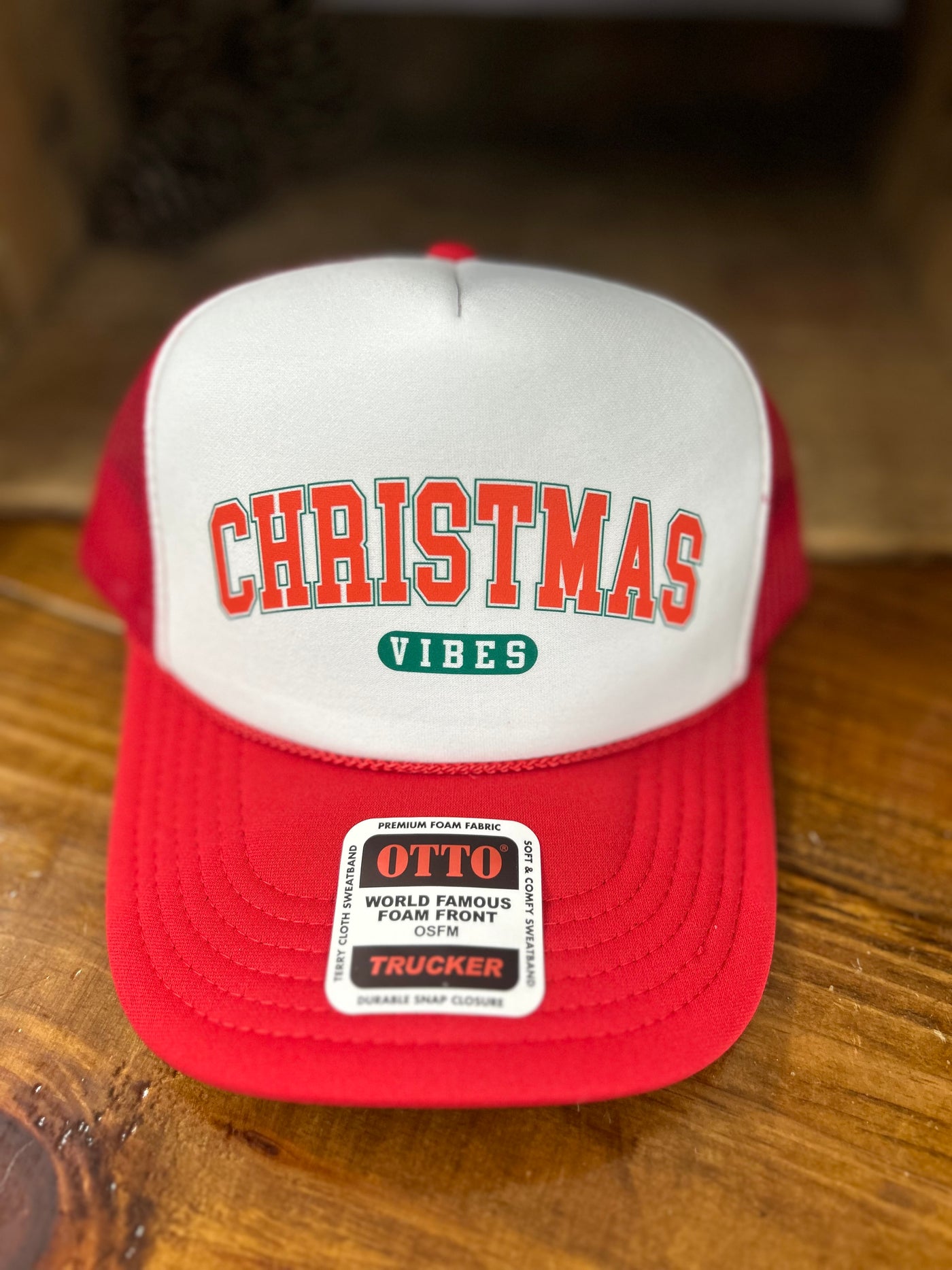 Ladies Christmas Vibes Otto Foam Trucker Hat