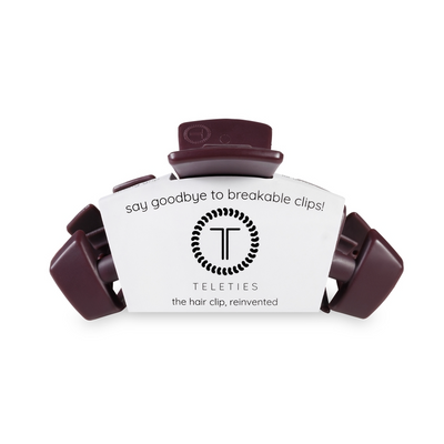 Teleties Classic Hair Clip | Burgundy Bliss