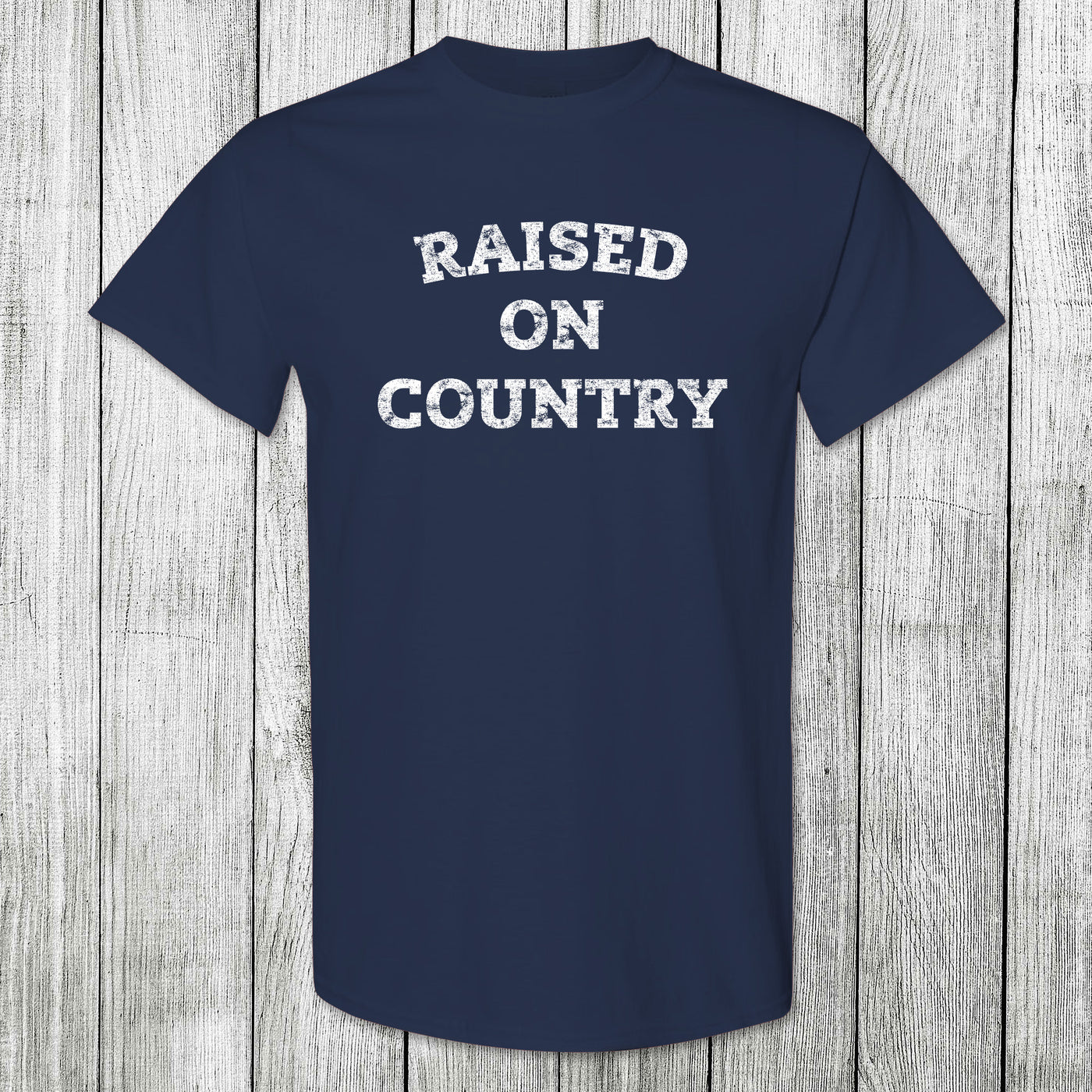 Daydream Tees Raised On Country Navy