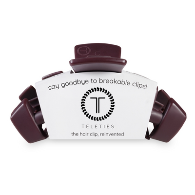 Teleties Classic Hair Clip | Burgundy Bliss