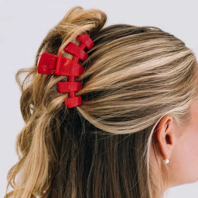 Classic Hair Clip Rudolph Red