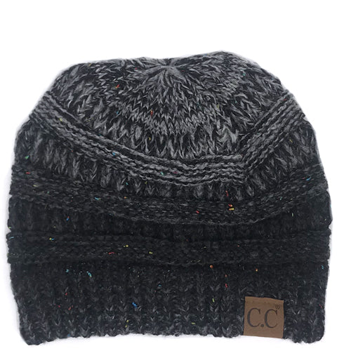 C.C. Ombre Black Speckled Beanie