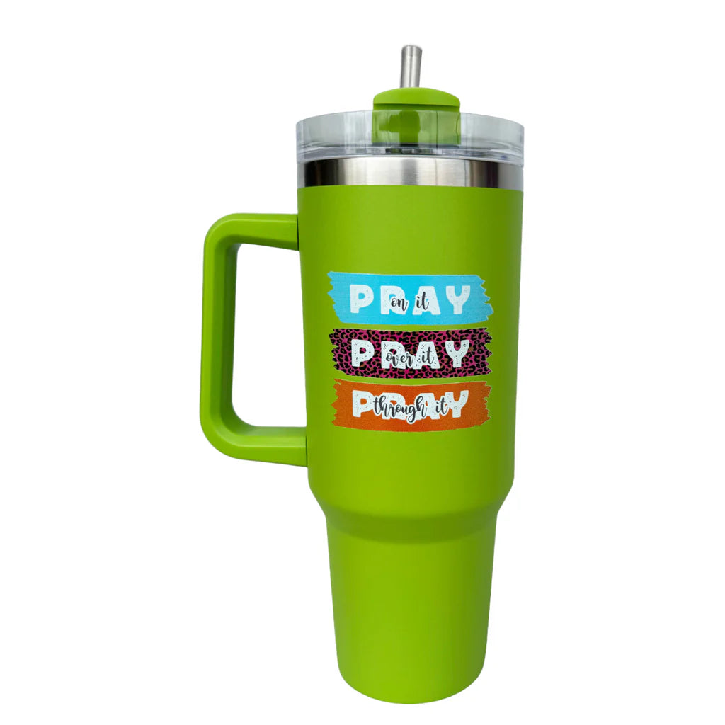 Girlie Girl Morgan Tumbler Pray On It Tumbler Green