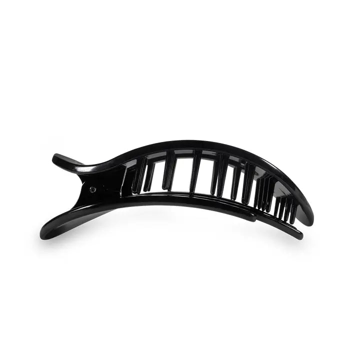 Teleties Round Flat Hair Clip Jet Black