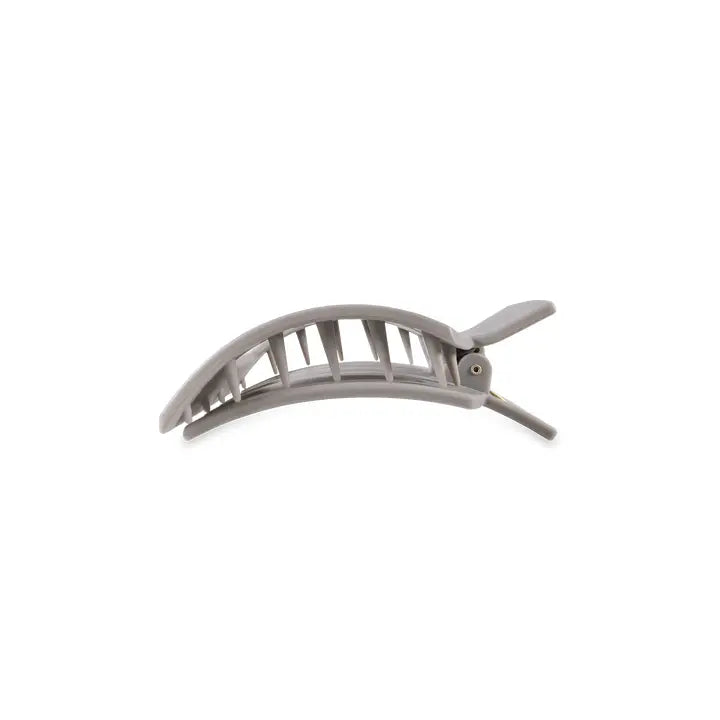 Teleties Square Flat Hair Clip Silver Flames