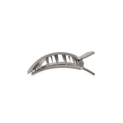 Teleties Square Flat Hair Clip Silver Flames