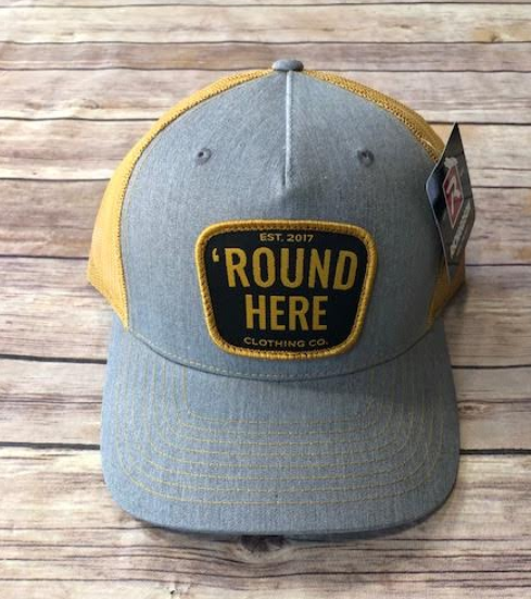 Round Here Clothing Gold Patch Heather Grey/Amber Gold Hat – Girls Round  Here