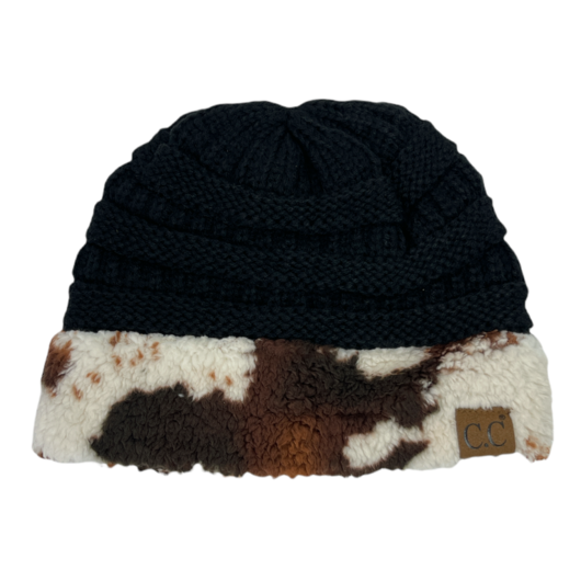 C.C. Cow Beanie Black